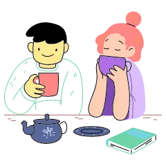 少人数での深い関係画像